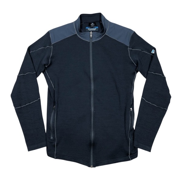 KUHL Merino Wool Sweater Mens M Racr X Full Zip Slim Jacket Mid Base Layer *Flaw - Picture 10 of 15